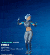a video game character named mine is dancing