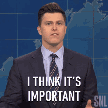 I Think Its Important Saturday Night Live GIF - I Think Its Important Saturday Night Live Weekend Update GIFs