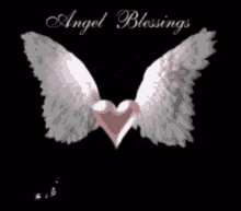 Angel Blessings Heart GIF - Angel Blessings Heart Wings GIFs
