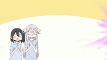 a cartoon of three girls with one wearing a shirt that says " tokyo "