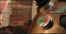 a close up of a gauge that reads awake time