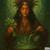 a colorful painting of a person with pixiz written on the bottom right