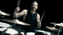 Drumming Joe Longobardi GIF - Drumming Joe Longobardi The Amity Affliction GIFs