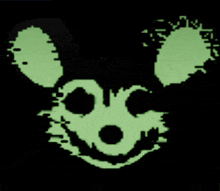 a glow in the dark drawing of mickey mouse