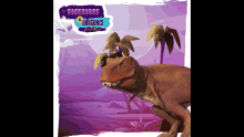 a poster for dinosaurs and dragons shows a t-rex