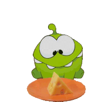 Eating Cheese Om Nom Sticker - Eating Cheese Om Nom Om Nom And Cut The Rope Stickers