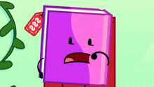 a purple book with a price tag that says 22 dollars