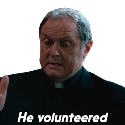 He Volunteered Monsignor Matthew Korecki Sticker - He Volunteered Monsignor Matthew Korecki Evil Stickers