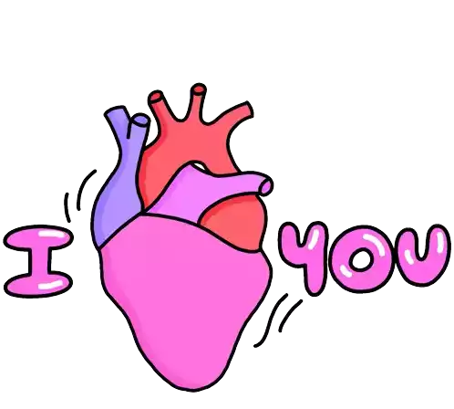I Love You Love Sticker - I Love You Love Heart Stickers