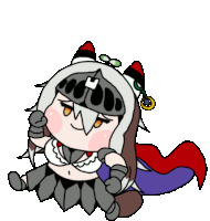 a cartoon drawing of a girl wearing a knight 's outfit