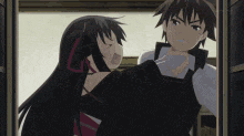 a boy and a girl are standing next to each other .
