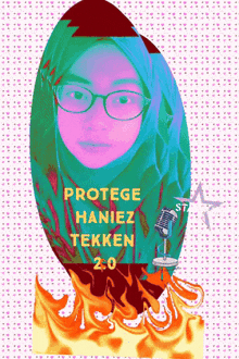 a picture of a woman with the words protege haniez tekken 2.0
