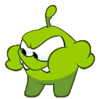 Pouting Om Nom Sticker - Pouting Om Nom Cut The Rope Stickers