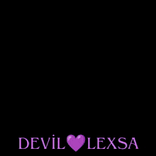 a picture of a woman wearing sunglasses with the name devil lexsa on the bottom