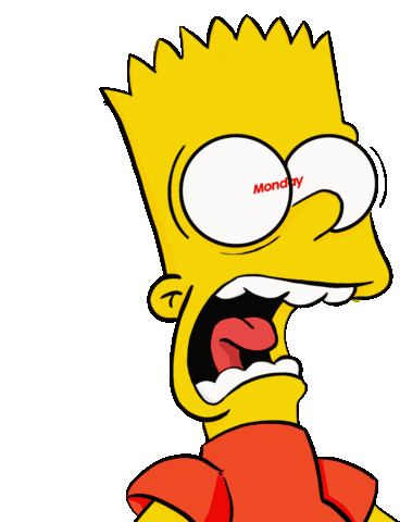 Simpsons Monday Sticker - Simpsons Monday Monday Meme Stickers