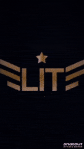 an elite logo with wings and a star in the middle