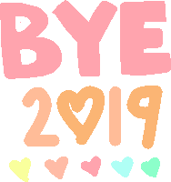 End Of Year Bye2019 Sticker - End Of Year Bye2019 Heart Stickers