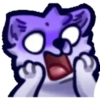 a cartoon cat with a surprised look on its face .