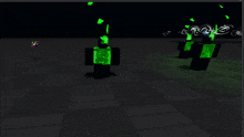 a screenshot of a video game with a green flame