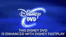 a blue background with a disney dvd logo on it