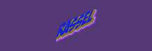 a purple background with the word rassel written in blue