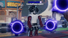 a person in a video game with the name godofgears2011 on the bottom right