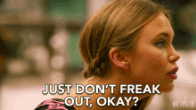 Just Dont Freak Out Okay Jenny Walker GIF - Just Dont Freak Out Okay Jenny Walker White Lines GIFs