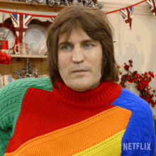 Looking Side To Side Noel Fielding GIF - Looking Side To Side Noel Fielding The Great British Baking Show Holidays GIFs
