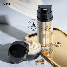 a bottle of avon anew ultimate supreme dual elixir cream