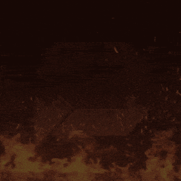 the letter o is surrounded by flames and smoke