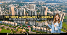 an advertisement for experion windchants gurugram is shown