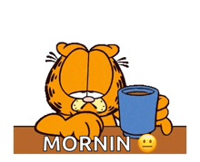 Garfield Coffee GIF - Garfield Coffee Cheers GIFs