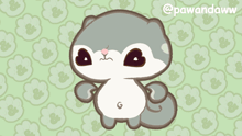 a cartoon drawing of a squirrel with the name pawandaww on the bottom