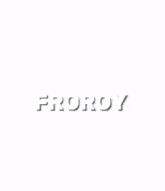 a blurry picture of a man 's face with the word froroy written above it