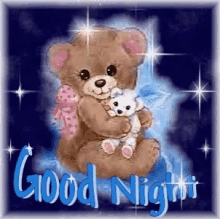 good night hug bear love sparkle