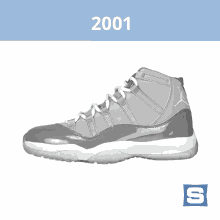 2001: Air Jordan 11 Retro "Cool Grey" GIF - Sole Collector Sole Collector Gifs Shoes GIFs