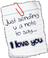 Just Sending Ua Note I Love You Sticker - Just Sending Ua Note I Love You Ily Stickers