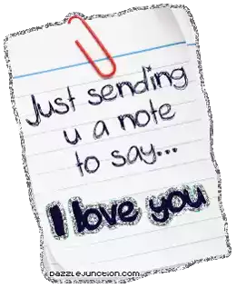 Just Sending Ua Note I Love You Sticker - Just Sending Ua Note I Love You Ily Stickers