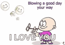Blowing A Good Day Your Way I Love You GIF - Blowing A Good Day Your Way I Love You GIFs