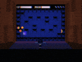 a video game with a character standing in front of a screen that says max on it