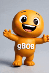 a cartoon character with the word gbob on his shirt