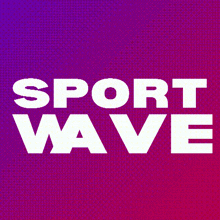 a purple and white logo for sport wave