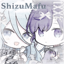 a drawing of a girl with the name shizumafu on it