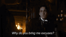 Why Do You Bring Me Excuses? - Gotham GIF - Gotham Penguin Robin Taylor GIFs