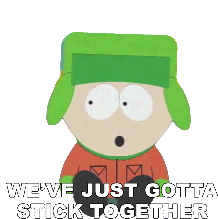 Weve Just Gotta Stick Together Kyle Broflovski Sticker - Weve Just Gotta Stick Together Kyle Broflovski South Park Stickers