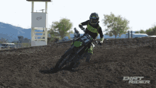 Motocross Banking Dirt Rider GIF - Motocross Banking Dirt Rider Kawasaki Kx250 GIFs