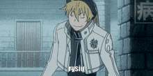 a man in a white jacket says rysiu