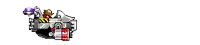 a pixel art drawing of a machine with a purple glow