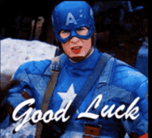 Good Luck On Finals Captain America GIF
