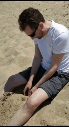 digging beach